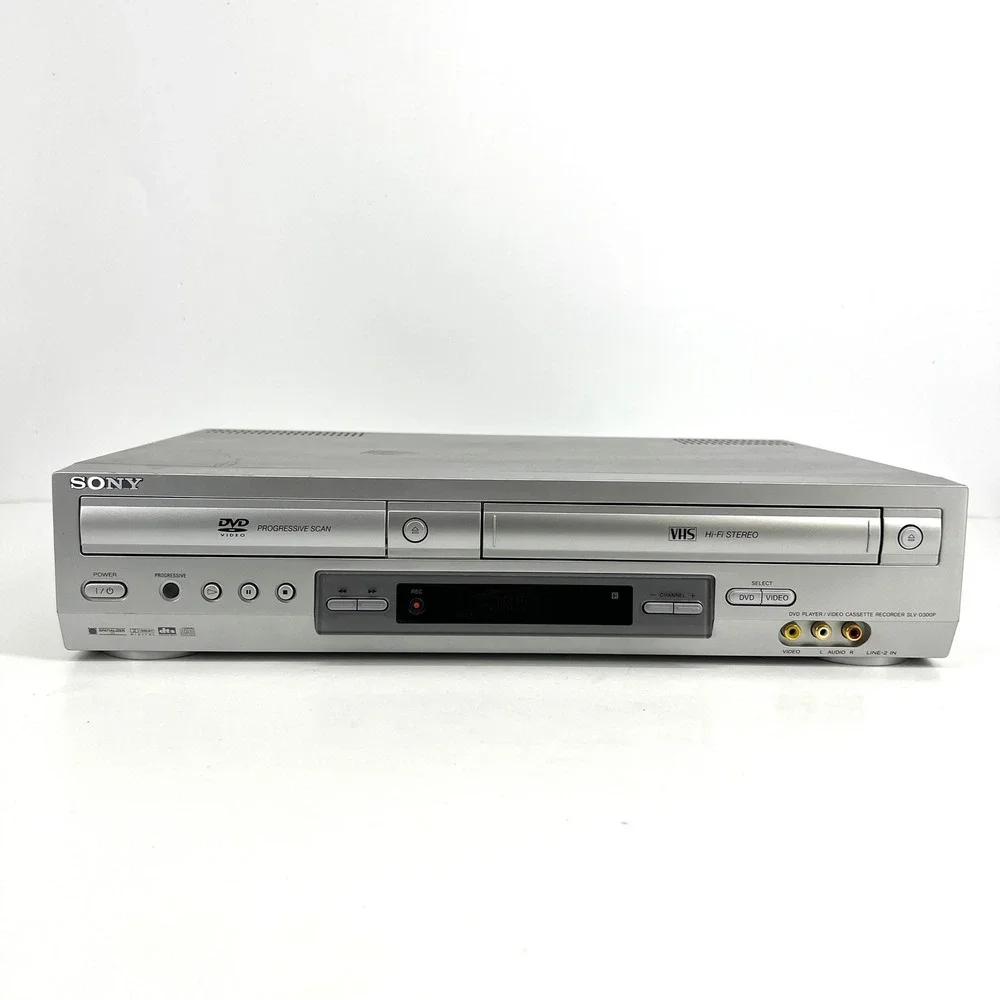 Sony SLV-D300P DVD VCR Combo Player Silver Progressive Scan Hi-Fi Stereo VHS